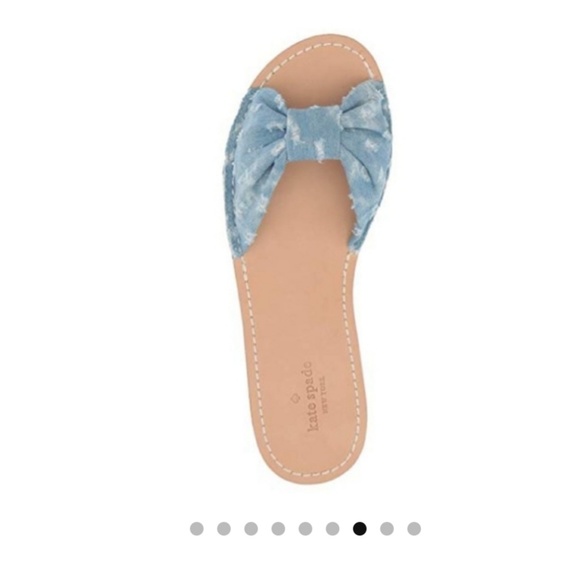 Kate spade denim slides size 9 new sandals - Picture 4 of 7